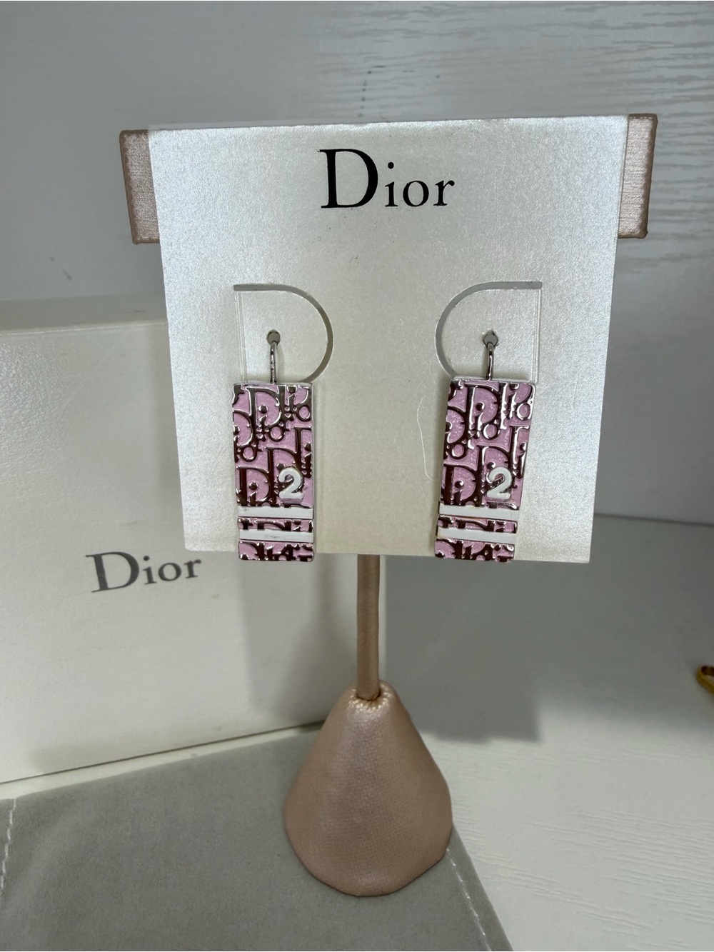Dior Pink Trotter Drop Earrings - Picture 3 of 8